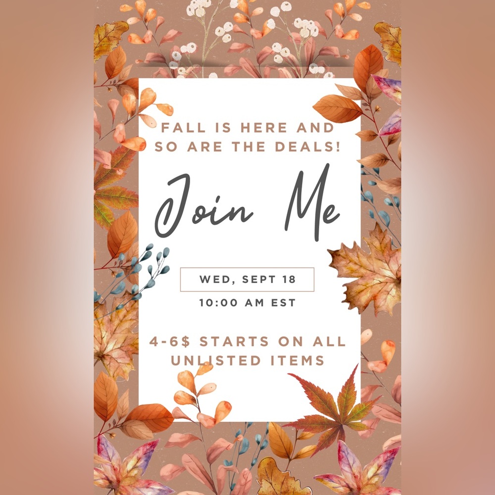 Poshmark Party!!!  September 18 at 10:00 AM EST